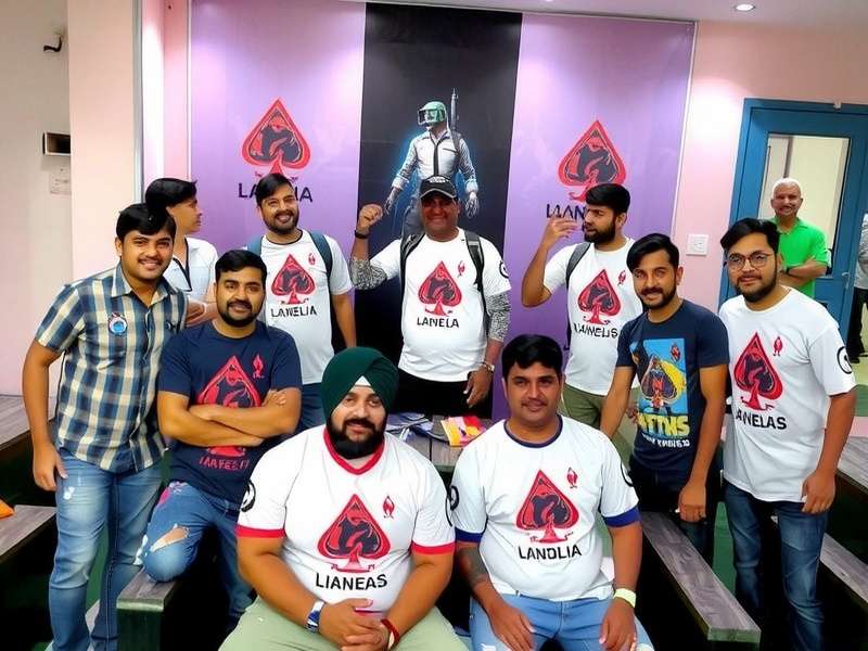 Ace Tier Community Meetup in India Indian PUBG Mobile Ace Tier community meetup in Bangalore, with players wearing Ace-themed merch